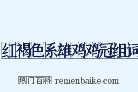 红褐色系雄鸡鸡冠组词是什么意思的图片